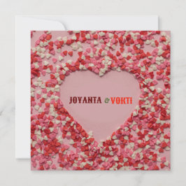 Heart kärlek Joyanta & Vokti red maroon färg Inbjudningar