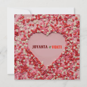 Heart kärlek Joyanta & Vokti red maroon färg Inbjudningar