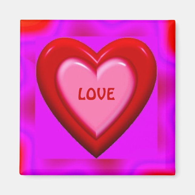 Heart Kärlek Magnet (Framsidan)