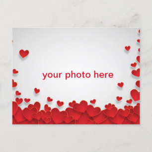 Heart kärlek med foto vykort