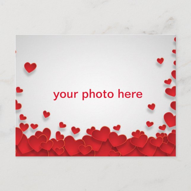 Heart kärlek med foto vykort (Framsida)