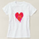 Heart Kärlek Modern Watercolor Artsy Valentine Day T Shirt (Design framsida)