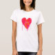 Heart Kärlek Modern Watercolor Artsy Valentine Day T Shirt (Framsida)