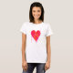 Heart Kärlek Modern Watercolor Artsy Valentine Day T Shirt (Hel framsida)