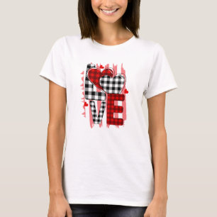 Heart Kärlek Modern Watercolor Valentine Day T Shirt