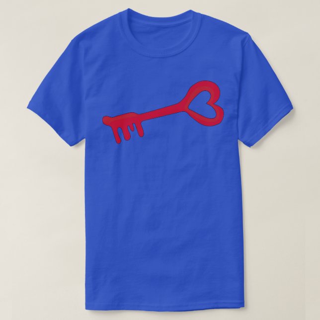 Heart Kärlek Nyckel T Shirt (Design framsida)
