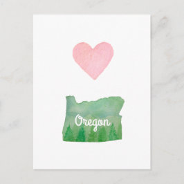 Heart (Kärlek) Oregon State Grönt Valley Vykort