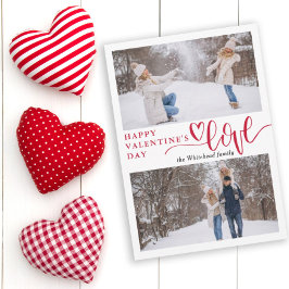 Heart Kärlek Photo Collage Valentines Julkort