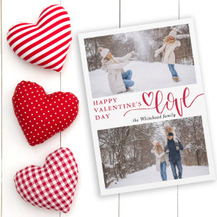 Heart Kärlek Photo Collage Valentines Julkort