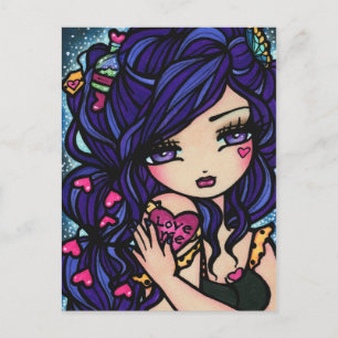 Heart Kärlek Potion Sjöjungfru Fairy Fantasy Art G Vykort
