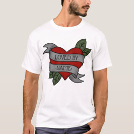 Heart Kärlek Sash T-shirt