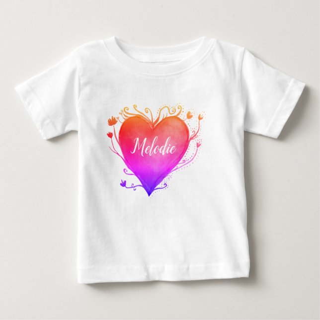 Heart Kärlek T-Shirt (Framsida)