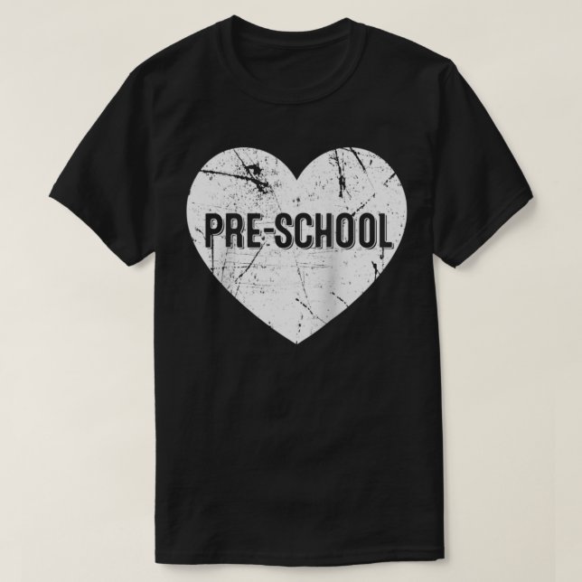 Heart Kärlek till Teach PreSchool Proud Teacher T Shirt (Design framsida)