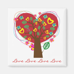 Heart kärlek träd Valentines anpassningsbar magnet