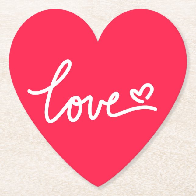 Heart kärlek underlägg bröllopsförmåner papper (Framsida)