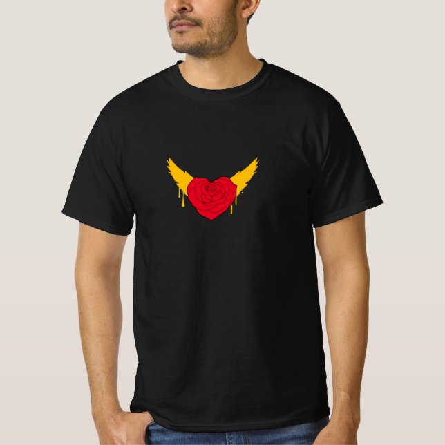 HEART KÄRLEK VINTAGE PHOTO T SHIRT (Framsida)