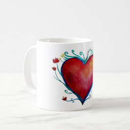 Heart Kärlek White 11 oz Classic Mugg
