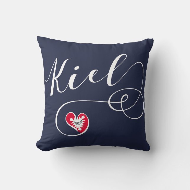 Heart Kiel Pillow, Tyskland Kudde (Framsida)