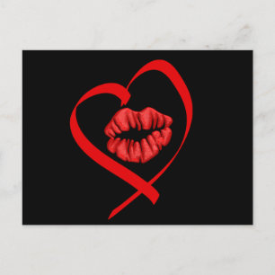 Heart Kiss-vykort Vykort