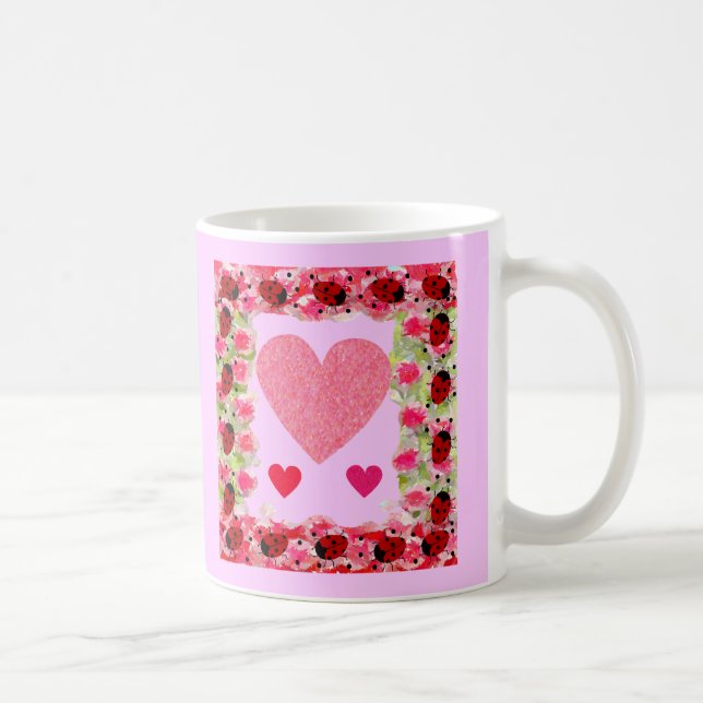 Heart Ladybugs Kaffemugg (Höger)