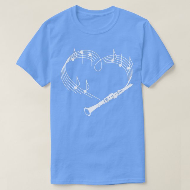 Heart Lakan Music Clarinet T Shirt (Design framsida)
