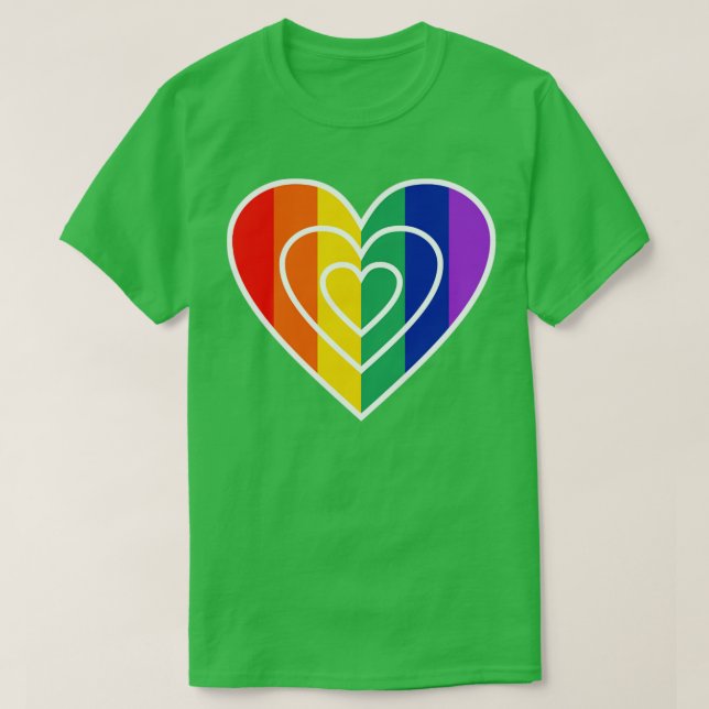 Heart LGBTQ Gay pride T Shirt (Design framsida)
