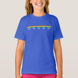 HEART LGBTQIA Rainbow Flagga, Pride T-Shirt