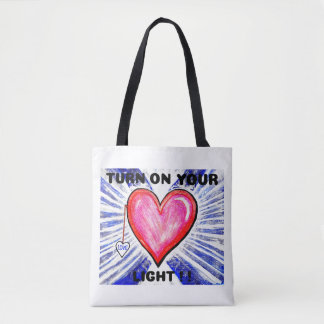Heart Light Tote Bag Tygkasse