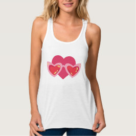 Heart Linne Med Racerback