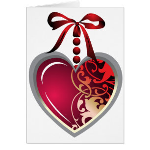 Heart Locket Hälsningskort
