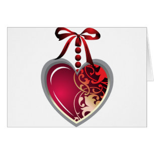 Heart Locket Hälsningskort