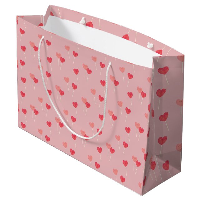 Heart Lollipop Kärlek Gift Bag (Baksidan Vinklad)