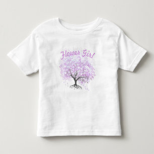 Heart Löv Lavender Träd Vintage Bird Bröllop Tee Shirt