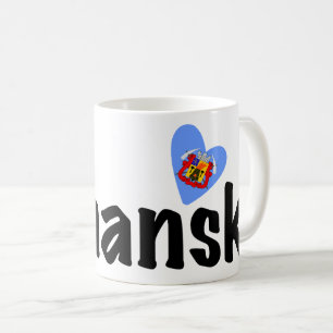 Heart Luhansk, Л у г а с ь, Ukraina, I Kärlek Luha Kaffemugg