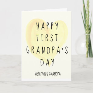 Heart Lycklig First Grandpa's Day Card Kort