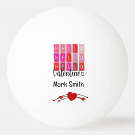 Heart Lycklig valentine;s Day for Player älskare Pingisboll