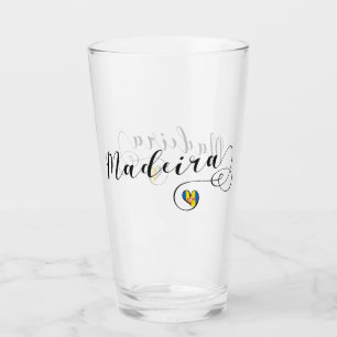 Heart Madeira Flagga, I Kärlek Madeira, Portugal Glaskopp