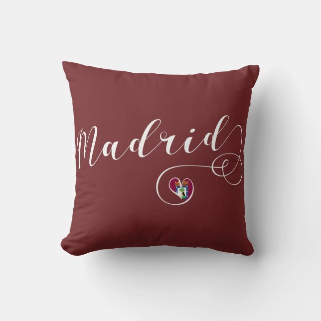 Heart Madrid Cushion, spanska Kudde (Framsida)
