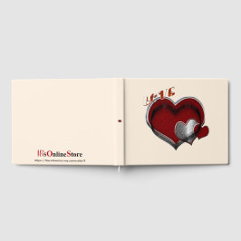 Heart Magic Bröllop Guest Bok Beige Background