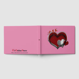 Heart Magic Bröllop Guest Bok Rosa Background