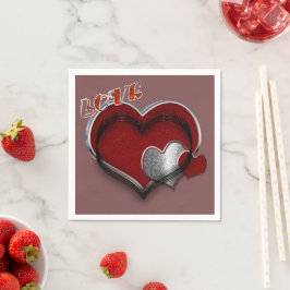 Heart Magic Rust Napkin Standard Cocktail Pappersservett