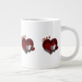 Heart Magic White Jumbo Mugg