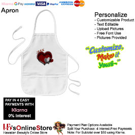 Heart Magic White Kids Apron Barnförkläde