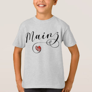 Heart Mainz Flagga, I Kärlek Mainz, Meenz T Shirt