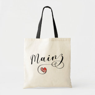 Heart Mainz Flagga, I Kärlek Mainz, Meenz Tote Bag Tygkasse