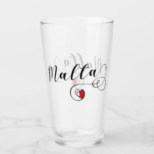 Heart Malta Flagga, maltesiska Glaskopp