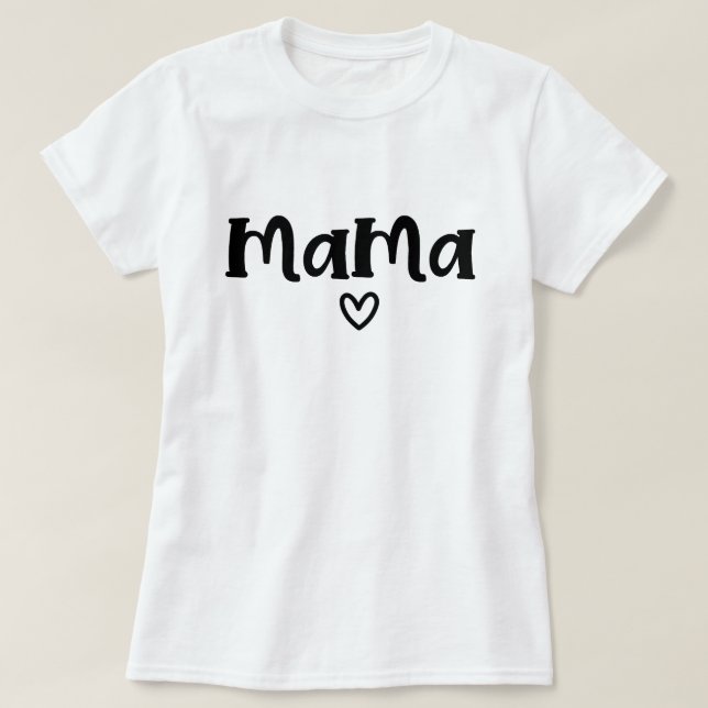 Heart Mamma Mors dag Mamma och Me T Shirt (Design framsida)