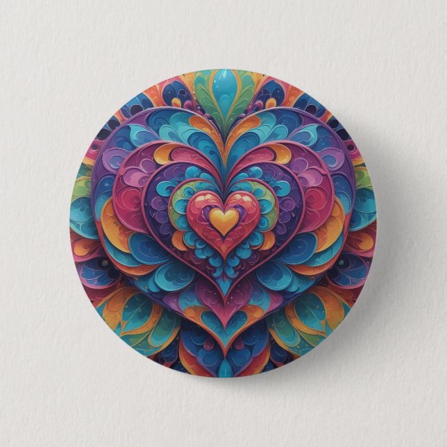 Heart Mandala Knapp (Framsida)