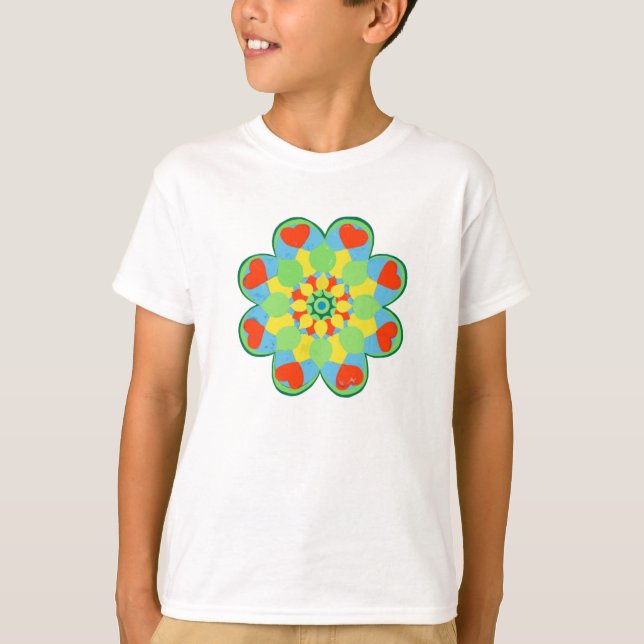 Heart Mandala T Shirt (Framsida)