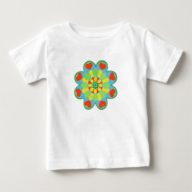 Heart Mandala T Shirt (Framsida)